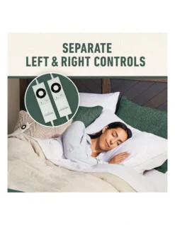 Sleep Perfect Wool Fleece Electric Blanket King In White -Linen House Shop 814480390 4 1 720x928