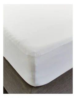 Halcyon Bamboo Jersey Waterproof Fitted Mattress Protector -Linen House Shop 815767030 3 1 720x928