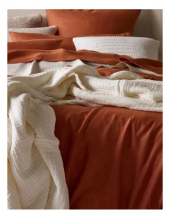 Sandy Cape Washed Belgian Linen Quilt Cover Set Earth -Linen House Shop 832967560 832967650 2 1 720x928
