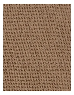 Norco Organic Cotton Waffle Throw Sandstone -Linen House Shop 833419990 3 720x928