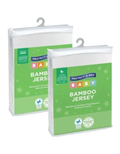 Kids Bamboo Jersey Waterproof Fitted Mattress Protector