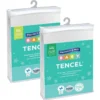 Kids TENCEL Jersey Waterproof Fitted Mattress Protector -Linen House Shop 836362540 1 1 720x928