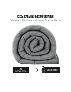 Heavy Weighted Blanket 7kg In Grey -Linen House Shop 840049300 4 1 720x928