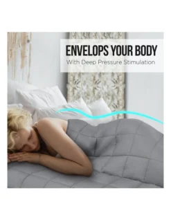 Heavy Weighted Blanket 7kg In Grey -Linen House Shop 840049300 5 1 720x928