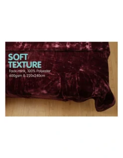 Mink Blanket Throw Purple Double Sided Queen Size Soft Plush Bed Faux Rug -Linen House Shop 840050380 3 720x928
