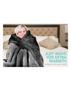 Mink Blanket Black Double Sided Queen Size Soft Plush Bed Faux Throw Rug -Linen House Shop 840050470 4 720x928