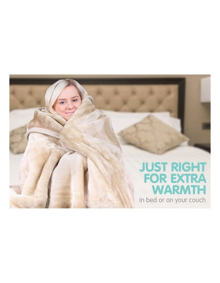Mink Blanket Double Sided Queen Size Soft Plush Bed Faux Throw Rug 220 X 240cm 5 Mink Blanket Double Sided Queen Size Soft Plush Bed Faux Throw Rug 220 X 240cm - Image 3