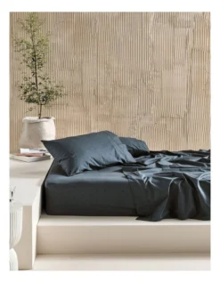 Linen House 250TC Vivienne Sheet Set In Slate
