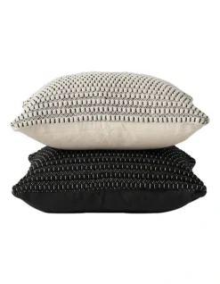 Alpine Cushion In Black -Linen House Shop 846189190 846190810 4 720x928