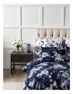 Jardin Quilt Cover Set Navy -Linen House Shop 851449600 3 720x928