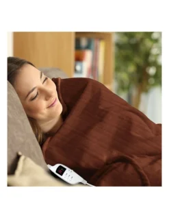 Heated Electric Blanket Throw Rug Coral Warm Fleece Winter Brown 15 Heated Electric Blanket Throw Rug Coral Warm Fleece Winter Brown -Linen House Shop 855666550 7 720x928
