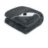 Heated Electric Blanket Throw Rug Coral Warm Fleece Winter Grey -Linen House Shop 855666640 1 720x928