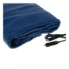 Heated Car Blanket Travel Rug Soft Caravan Fleece Electric Throw 12 Volt Dc Auto Navy Blue