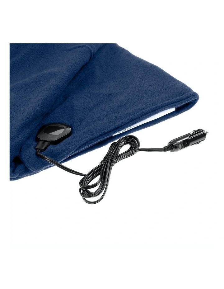 Heated Car Blanket Travel Rug Soft Caravan Fleece Electric Throw 12 Volt Dc Auto Navy Blue 5 Heated Car Blanket Travel Rug Soft Caravan Fleece Electric Throw 12 Volt Dc Auto Navy Blue - Image 3