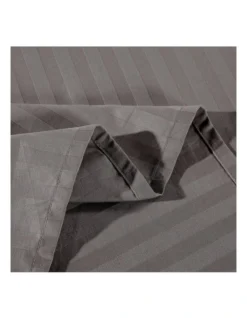 Kensington 1200 Thread Count 100% Egyptian Cotton Sheet Set Stripe Hotel Grade In Charcoal -Linen House Shop 858078640 4 720x928