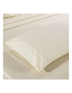 Kensington 1200 Thread Count 100% Egyptian Cotton Sheet Set Stripe Hotel Grade Queen Sand -Linen House Shop 858079360 3 720x928