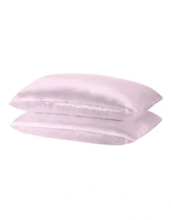 Mulberry Soft Silk Hypoallergenic Pillowcase Twin Pack 51x76cm In Lilac -Linen House Shop 865755910 4 1 720x928