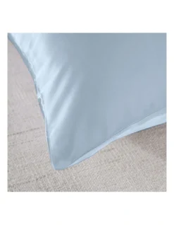 Mulberry Soft Silk Hypoallergenic Pillowcase Twin Pack 51x76cm In Light Blue -Linen House Shop 865756000 5 2 720x928