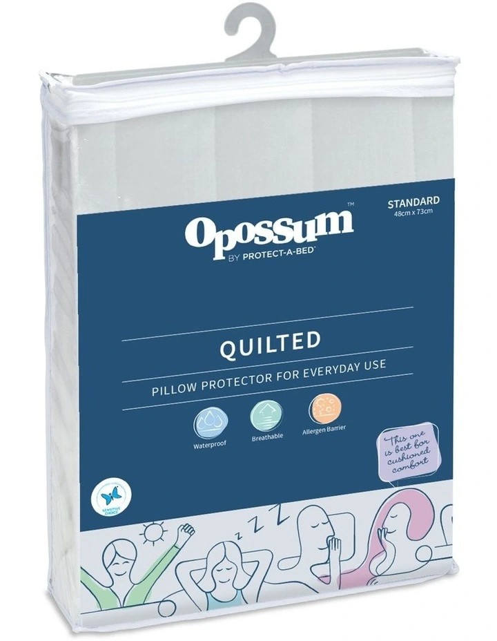 Quilted Waterproof Pillow Protector 3 Quilted Waterproof Pillow Protector