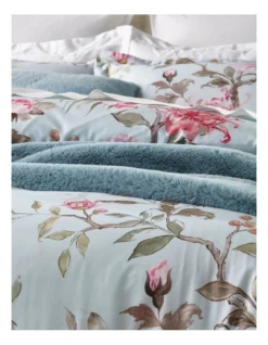 Heritage Rozala Cotton Sateen Quilt Cover Set Light Blue -Linen House Shop 870157090 3 720x928