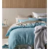 Alawa Cotton Gauze Quilt Cover Set Blue 1 Alawa Cotton Gauze Quilt Cover Set Blue -Linen House Shop 871757560 871758190 1 720x928