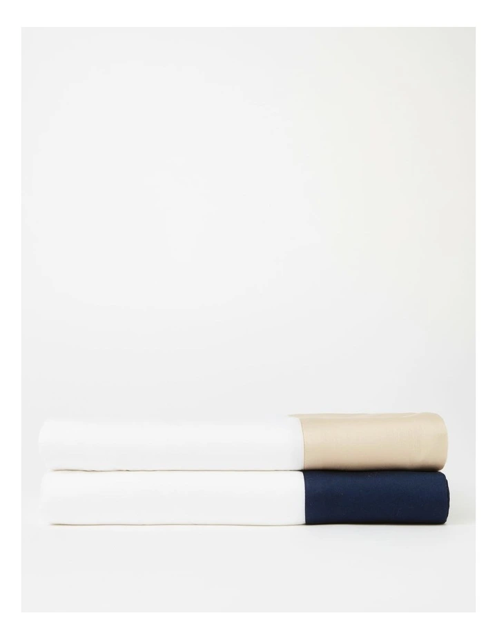 Heritage 500TC Ingah Cotton Sateen Sheet Set Indigo 5 Heritage 500TC Ingah Cotton Sateen Sheet Set Indigo - Image 3