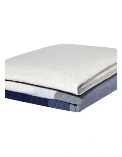 Calvin Klein Knit Stripe Quilt Cover In Indigo -Linen House Shop 881763130 4 1 720x928