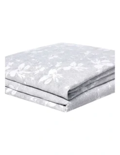 Calvin Klein Floral Print Quilt Cover In Pewter -Linen House Shop 881763220 4 1 720x928