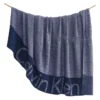 Calvin Klein Chevron Knit Throw Indigo -Linen House Shop 881763310 881769250 1 720x928