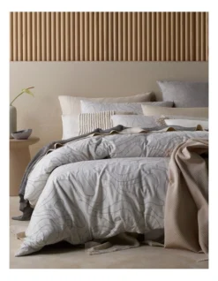 Maluka Quilt Cover In Grey