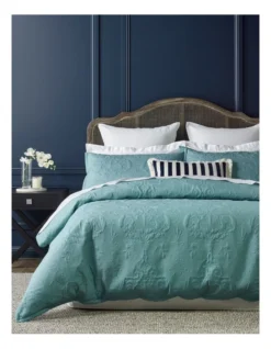 Heritage Everly Quilt Cover Light Blue