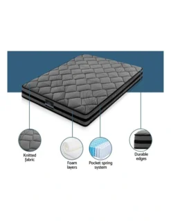 King Single Size Medium Firm Mattress 22cm Grey -Linen House Shop 887813290 4 720x928