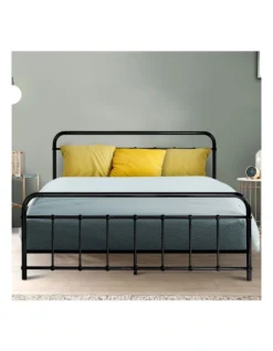 Leo Metal Bed Frame Queen Size Black -Linen House Shop 888189130 3 720x928