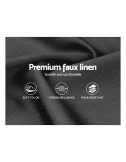 Cappi Fabric Bed Head Queen Size Charcoal -Linen House Shop 888618700 6 720x928