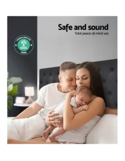 Cappi Fabric Bed Head Queen Size Charcoal -Linen House Shop 888618700 7 720x928