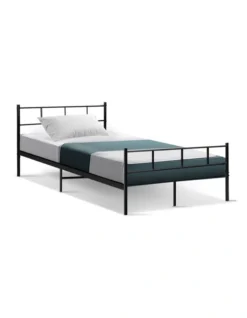 Sol Metal Bed Frame King Single Black
