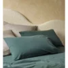 250TC Stonewashed Cotton Sheet Set In Dusky Green 1 250TC Stonewashed Cotton Sheet Set In Dusky Green -Linen House Shop 889066000 889065460 1 720x928