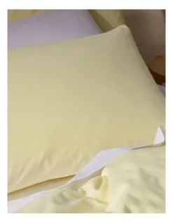 Stonewashed 250TC Cotton Quilt Cover Set In Yellow 7 Stonewashed 250TC Cotton Quilt Cover Set In Yellow -Linen House Shop 889068520 911539900 3 720x928