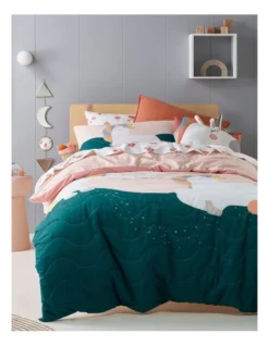 Mystique Unicorn Quilt Cover Set In Pink