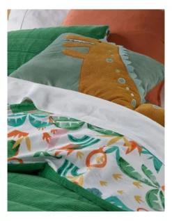 Adventu-saurus Quilt Cover Set In Green -Linen House Shop 890219350 3 720x928