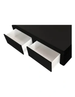 Luxor Base Foot End Drawer Black Velvet -Linen House Shop 893573560 5 720x928