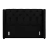 Luxor Tufted & Wing Headboard 120 Black Velvet -Linen House Shop 893596960 1 720x928