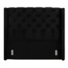 Luxor Tufted & Wing Headboard 150 Black Velvet