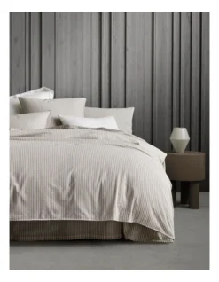 Reilly Stripe Quilt Cover Set In Dust