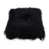 Naturally Sheepskins Long Wool Mongolian Sheepskin Cushion Cover In Black -Linen House Shop 906855130 1 720x928