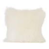 New Zealand Sheepskin Cushion Cover In Ivory
