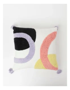 Lou-Lou Cotton Tufted Cushion 50x50 Cm In Multi