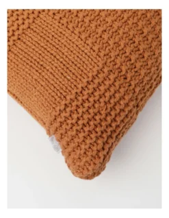 Bayside Knitted Cushion 50X50 Cm In Bran Brown -Linen House Shop 911613610 2 720x928