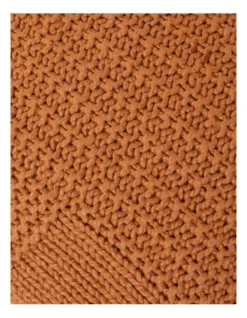 Bayside Knitted Cushion 50X50 Cm In Bran Brown -Linen House Shop 911613610 3 720x928