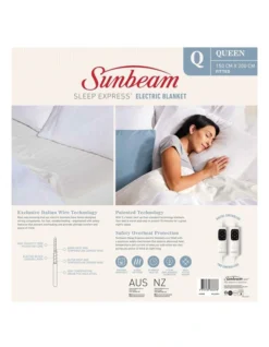 Sleep Express Electric Blanket Queen White BLE4351 -Linen House Shop 911615680 7 720x928